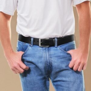 Buffway Leather Belt for Men - Durable Full Grain Men's Belt 1.5", Versatile for Daily Use, with Gift Box - Image 2