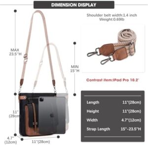 Crossbody Bags for Women,Multi Pocket Crossbody Purses Soft Leather Shoulder Handbags Travel Purse Adjustable Strap - Image 5