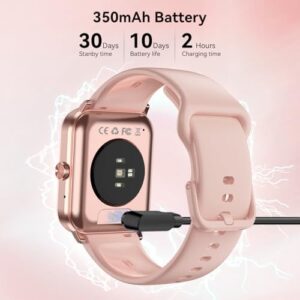 Smart Watch, 1.85" Smartwatch for Men Women (Answer/Make Call), Heart Rate, Sleep Monitor, Pedometer, Spo2, Activity Tracker, IP68 Waterproof Fitness Watch for Android iOS (Rose Gold) - Image 7