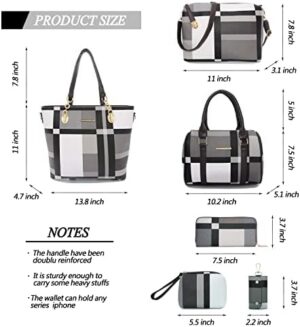 2E-youth Designer Purses and Handbags for Women Satchel Shoulder Bag Tote Top Handle Bag - Image 3