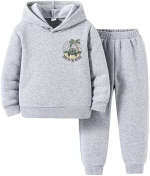 Toddler Boy Clothes-Car & Letter Graphic Hoodie & Sweatpants-Little Boys Winter Outfit Size 3T 4T 5T 6T 7T - Image 5