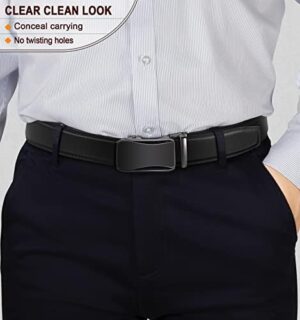 KEMISANT Mens Ratchet Belt 2 Units,Sliding Belt For Gift Mens Dress Casual 1 3/8",Size Adjustable - Image 7