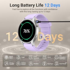 Fitpolo Smart Watch for Women,1.3" AMOLED Touchscreen Fitness Tracker, Make/Answer Calls, Heart Rate SpO2 Monitor, IP68 Waterproof, Sleep & Activity Tracking Smartwatch for Android Phones iPhone - Image 7