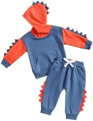 Baby Boy Clothes Toddler Fall Winter Outfits Dinosaur Long Sleeve Hoodies Tops & Jogger Pants Sweatsuit