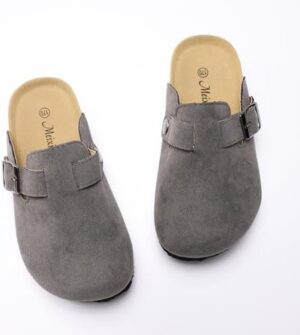 Toddler Suede Clogs Kids Cute Clogs Boys Girls Cork Sandals Adjustable Buckle Mules Indoor Outdoor Slip-on Slippers Potato Shoes - Image 7