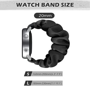 Scrunchie Watch Band 20mm for Women Compatible with Samsung Galaxy Watch Active 2 44mm 40mm/Active 40mm/Galaxy Watch 3 41mm/Galaxy Watch 42mm/Galaxy Watch 4 44mm 40mm/Galaxy watch 5 44mm 40mm/Pro 45mm - Image 2