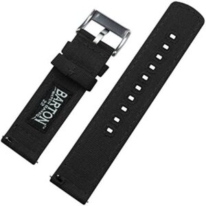 BARTON Canvas Quick Release Watch Band Straps - Choose Color & Width - 18mm, 19mm, 20mm, 21mm, 22mm, 23mm, or 24mm - Image 3