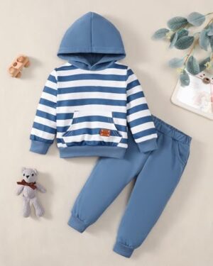 XUANHAO Baby Boys Clothes Toddler Boy Outfits Set 12 18 24 Months 2T 3T 4T 5T Hoodie Sweatshirts Tops Pants Sets Fall Winter - Image 2