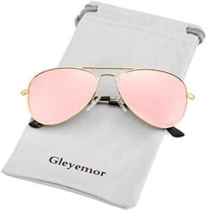 Kids Polarized Aviator Sunglasses for Little Girls Boys Juniors Teenagers, Two Sizes 50MM 52MM