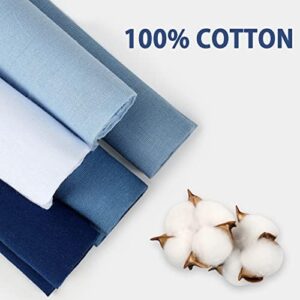 Selected Hanky 100% Pure Cotton Handkerchiefs with Stiching Assorted Color, 5 Colors - Image 2