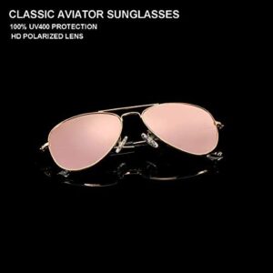 Kids Polarized Aviator Sunglasses for Little Girls Boys Juniors Teenagers, Two Sizes 50MM 52MM - Image 4