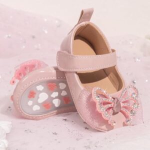 Sawimlgy Baby Girls Mary Jane Sequins Crown Flats PU Leather Wedding Party Princess Ballet Shoe Infant Rubber Sole Prewalker Toddler First Crib Shoes - Image 4