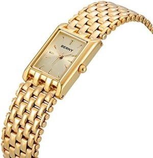 BERNY Gold Watches for Women Updated Ladies Quartz Wrist Watches Stainless Steel Band Womens Small Gold Watch Luxury Casual Fashion Bracelet Tools Included - Image 2