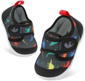 FEETCITY Baby First Walking Shoes Boys Girls Infant Sneakers Crib Shoes Breathable Lightweight Slip On Shoes