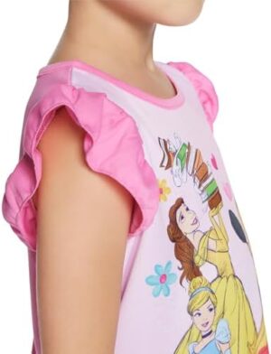 Disney Girls' 3-Pack Nightgowns, Soft & Cute Pajamas for Kids - Image 3