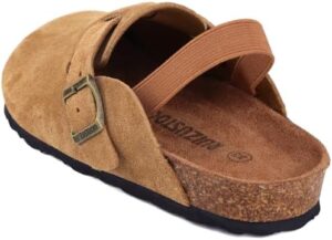 Kids Suede Clogs Toddler Clogs Boys Girls Sandals Cork Adjustable Buckle Mules - Image 7