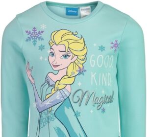 Disney Frozen Princess Anna Elsa Baby Girls Sweatshirt and Leggings Outfit Set Infant to Big Kid - Image 3