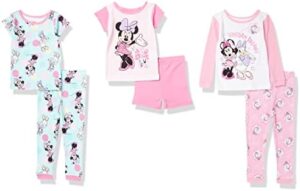 Disney 6-Piece Snug-fit Cotton Pajama Set, Soft & Cute for Kids