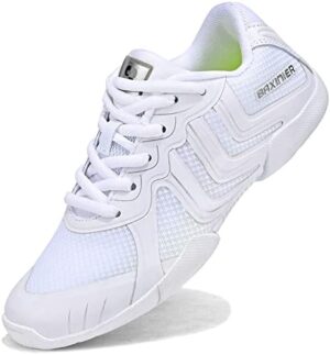 Girls White Cheer Shoes Youth Competition Cheerleading Dance Sneakers Women Breathable Athletic Training Tennis