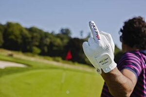 Nice Shot The Bird Men's Golf Glove in Premium White Cabretta Leather - Image 5