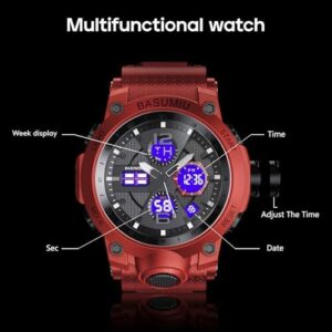 Mens Sports Wrist Watches Analog Digital Tactical Military Watch Waterproof Gold Watches for Men - Image 3