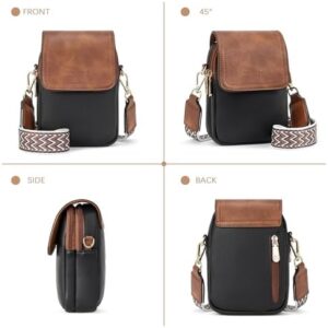 BOSTANTEN Small Crossbody Bags for Women Trendy Leather Phone Wallet Purses Handbags Adjustable Guitar Strap - Image 6