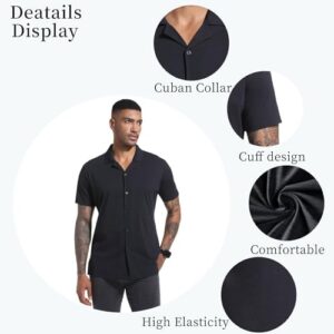 Men's Cuban Guayabera Shirt Short Sleeve Button Down Casual Untucked Dress Summer Beach Vacation Shirts - Image 5