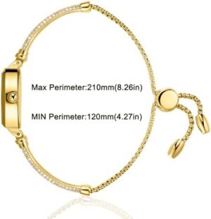 Petite Bracelet Watch for Women, Gifts for Girlfriend Diamond Dress Analog Watch Waterproof - Image 3