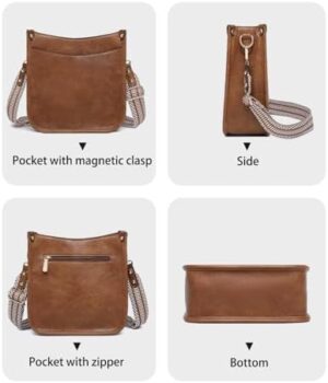 Purses for Women 3PCS, Crossbody Bags Set Large Leather Purse Shoulder Handbags with Wallet Adjustable Straps for Ladies Tote - Image 3