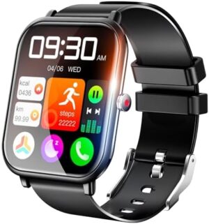 Smart Watch for Men Women, Fitness Tracker, 1.9" Smartwatches, 24 Sports Modes, Heart Rate/Sleep Monitor/Pedometer/Spo2/Step Counter, IP68 Waterproof, Ultra Thin, Long-Lasting Battery for Android iOS