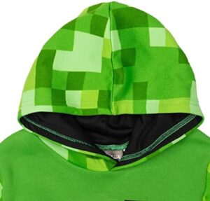 Minecraft Creeper Fleece Pullover Hoodie and Pants Outfit Set Little Kid to Big Kid - Image 8