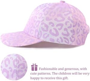 Girls Baseball Cap Kids Cute Sun Hat Adjustable Trucker Hats Toddler Rainbow Floral Ponytail Caps Spring Summer - Image 3