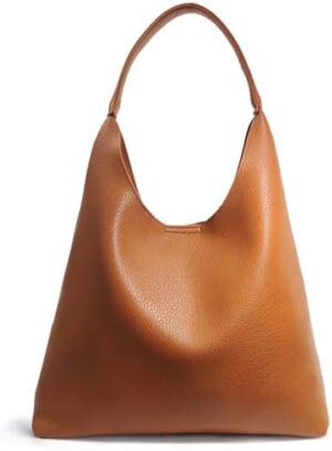 HOXIS Hobo Bags for Women Soft Vegan Leather Shoulder Handbag Slouchy Tote Purses