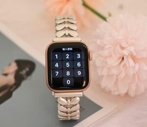 Kolgios 38/40/41mm 42/44/45/46mm Cool Women Chain Smartwatch Bands Compatible for Apple Watch Bands Series 10/9/8/7/6/SE/5/4 Stylish Replacement Watch Strap for Iwatch 10/9/8 Bracelet Gift To Her - Image 2