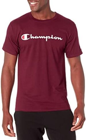 Champion Men's T-Shirt, Classic Graphic T-Shirt, Soft and Comfortable T-Shirts for Men, Script Logo (Reg. or Big & Tall)