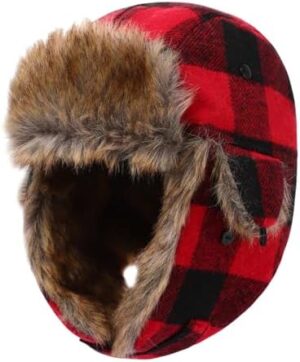 Kids Winter Trapper Hat Toddler Outdoor Warm Windproof Ushanka Aviator Hat Sherpa Fleece Lined Ski Cap for Boys Girls 1T-8T