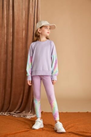 GRACE KARIN Girls Clothes Sweatshirt for Teen Girls Fashion Outfits Sweapants Leggings Tracksuit Clothing Set Size 5-14 - Image 8