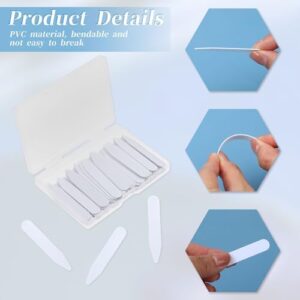 90PCS 2" Collar Stays for Men's Dress Shirts, Plastic Collar Stays, Shirt Collar Stays for Men, Dress Shirt Collar Inserts Tabs with Collar Stay Case for Dress Shirts - Image 3