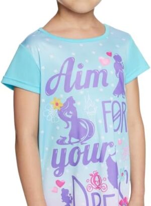 Disney Girls' 3-Pack Nightgowns, Soft & Cute Pajamas for Kids - Image 4