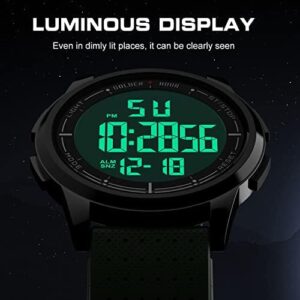 GOLDEN HOUR Ultra-Thin Minimalist Sports Waterproof Digital Watches Men with Wide-Angle Display Rubber Strap Wrist Watch for Men Women - Image 5