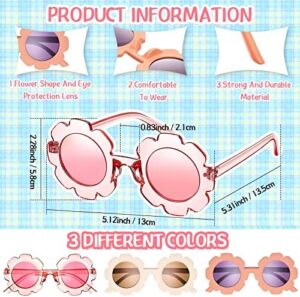 Zhengmy 9 Pairs Kids Sunglasses Round Flower Heart Shaped Sunglasses for Toddler Girl Boy Baby Cute Glasses for Party - Image 2