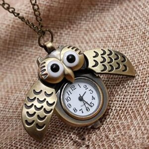 AKOAK 1 Pack Vintage Owl Pocket Watch - Image 5