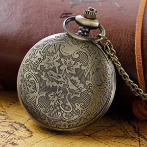 Men's Pocket Watch, Arabic Digital Dial Pocket Watches with Chain for Men - Image 5