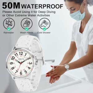 Nurse Watch for Nurse Medical Professionals Students Doctors Women Men Waterproof Watch 24 Hour Military Time Luminouse Easy to Read Dial with Second Hand - Image 5