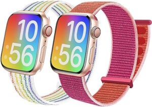 Compatible with Kids Apple Watch Band, Breathable Soft Nylon Loop Strap for Boy Girl, Compatible with iWatch Series 9/8/7/6/5/4/3/SE/SE2 38mm 40mm 41mm & 42mm 44mm 45mm