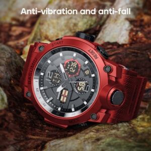 Mens Sports Wrist Watches Analog Digital Tactical Military Watch Waterproof Gold Watches for Men - Image 4