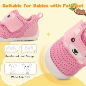 FEETCITY Baby Walking Shoes Wide Baby Shoes Boys Girls Infant Sneakers Crib Shoes Breathable Toddler Barefoot Shoes Slip On Shoes - Image 2