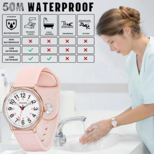 Nurse Watch for Nurse Medical Professionals Students Women Men, 50M Waterproof 12/24 Hour Military Time Luminouse Easy Read Dial, Second Hand Watch for Nursing - Image 3