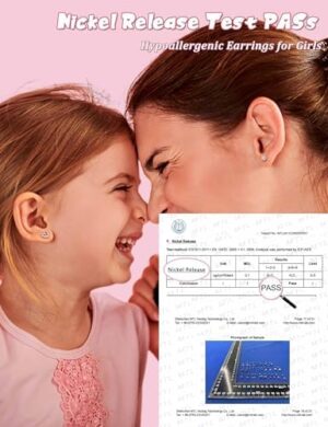 BESTEEL Silver Hypoallergenic Earrings for Girls Ages 8-12, Screw Back Stud Earrings for Kids, Cute Flat Back Surgical Steel Earring for Little Girl Sensitive Ears, Tiny Screwback Toddler Earrings Set - Image 2