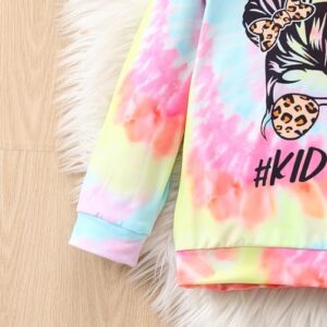 Kid Toddler Girl Clothes - Tie Dye Hoodie Sweatshirt Girl Outfits Pullover Jogger Hooded Sweatpant Set - Image 5